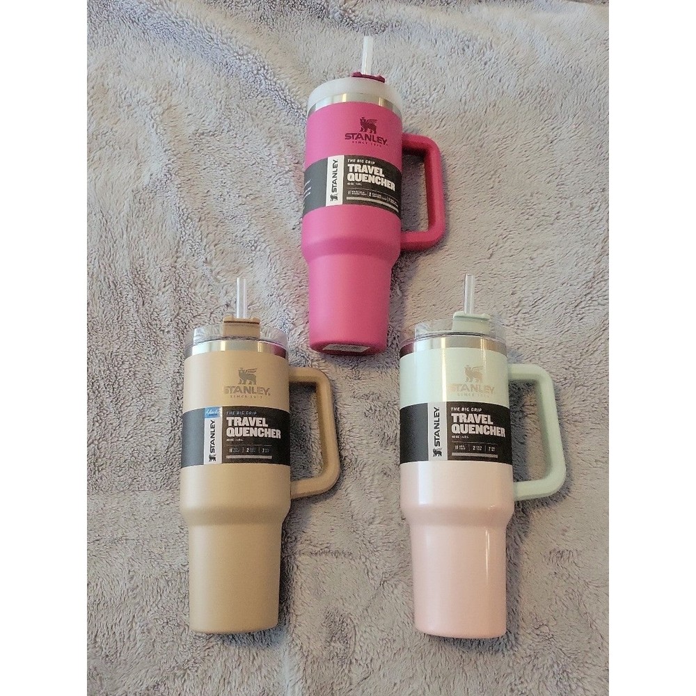 *NWT*Stanley 40 oz quencher bundle.Azalea,Driftwood and Spearment Parfait Ombre
